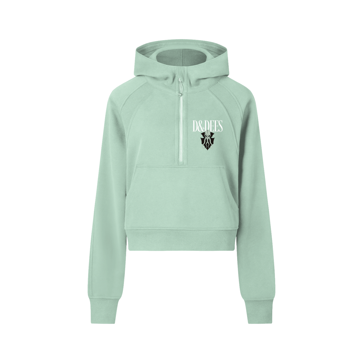 Roll To Seduce Cropped Half-Zip Hoodie