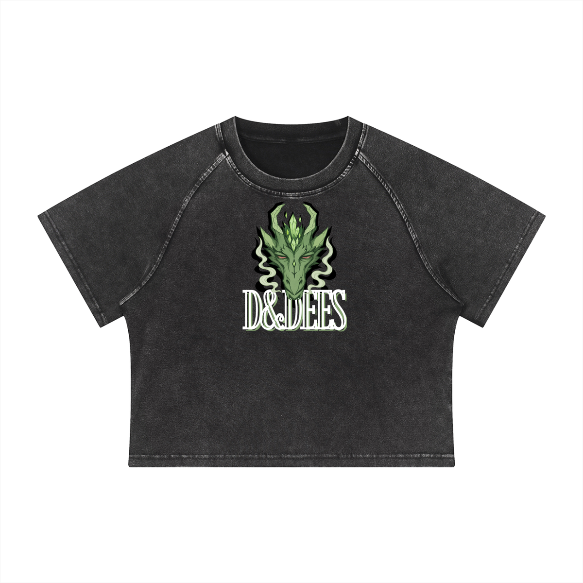 Mineral Washed Medical Card Crop Top for Mom