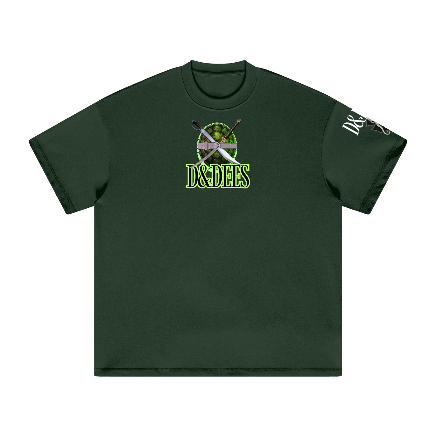 Banksy Themed Heavyweight Green Tee
