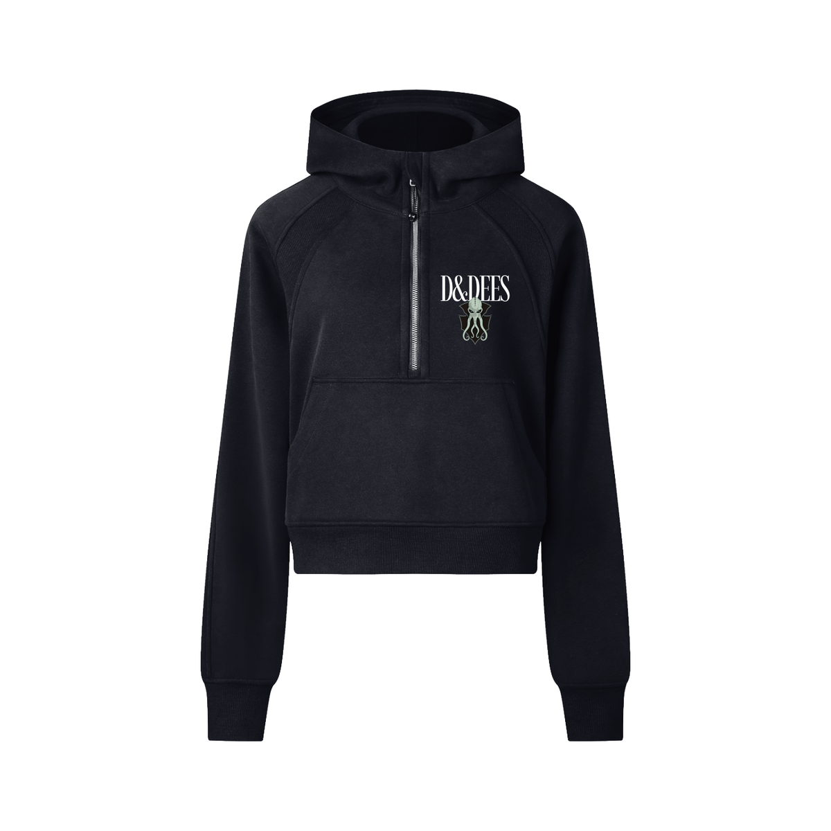 Roll To Seduce Cropped Half-Zip Hoodie