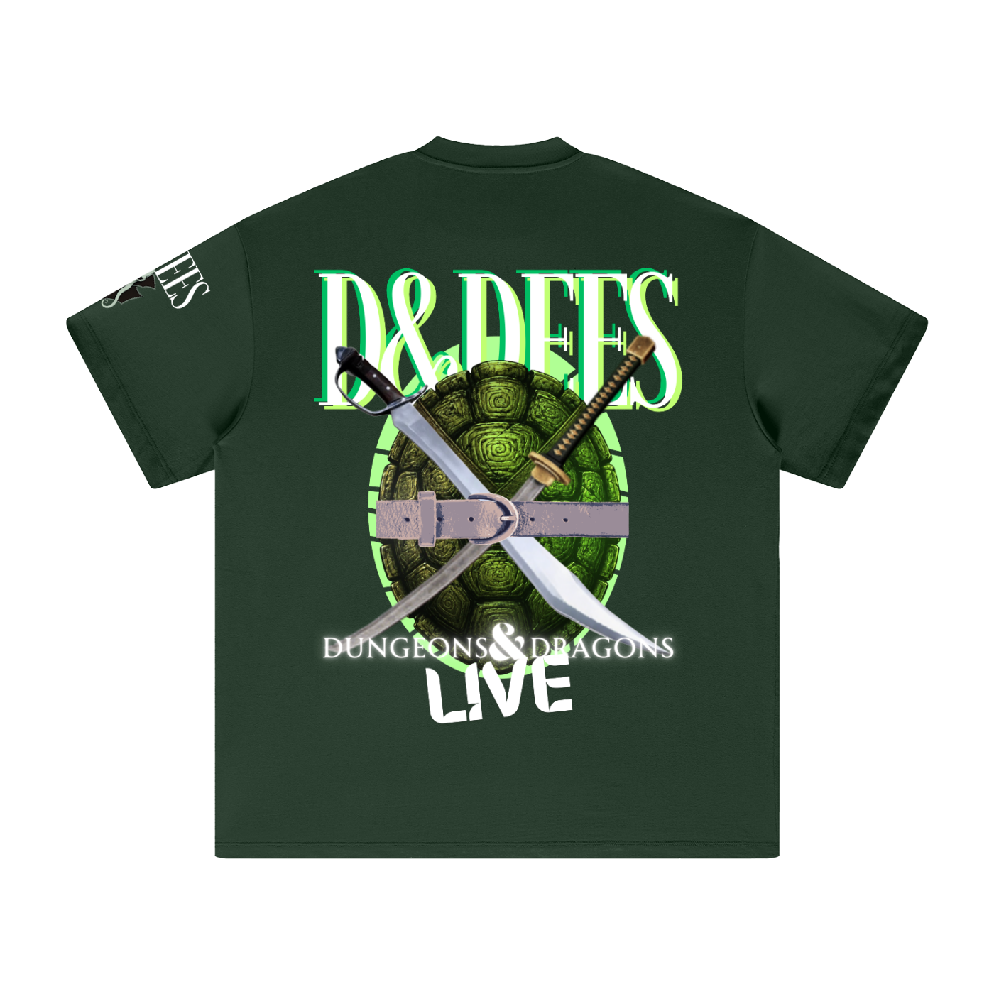 Banksy Themed Heavyweight Green Tee