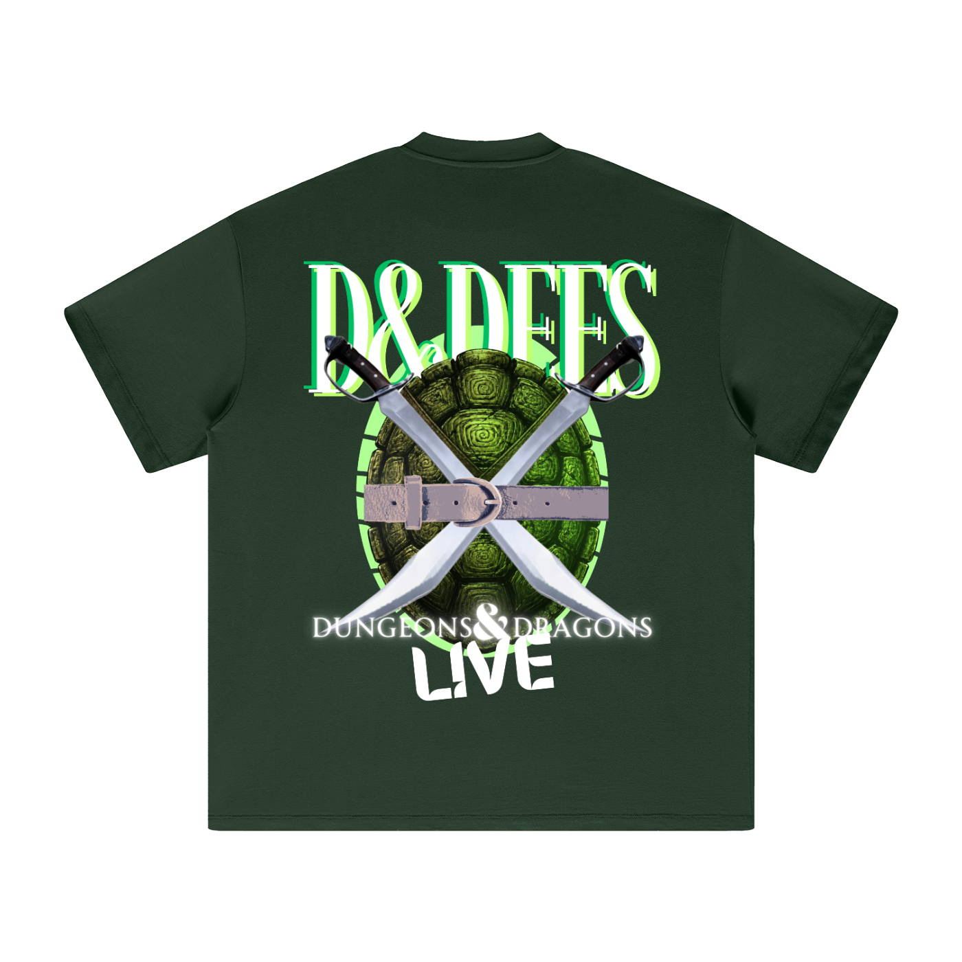 Banksy Themed Heavyweight Green Tee