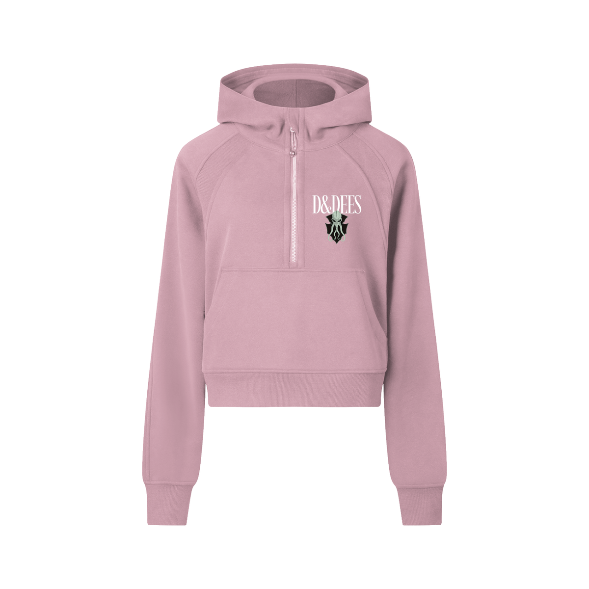 Roll To Seduce Cropped Half-Zip Hoodie